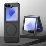 Twill Fabric Leather Skin Magnetic Back Phone Case, For Samsung Galaxy Z Flip3 5G - Image 7