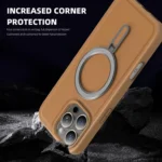 Silver Shield MagSafe Holder Shockproof Phone Case, For iPhone 16e, For iPhone 16 Pro Max - Image 3