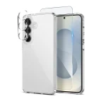 NORTHJO 3 in 1 Clear Phone Case with Screen Protector Lens Film, For Samsung Galaxy S25 5G, For Samsung Galaxy S25+ 5G, For Samsung Galaxy S24+ 5G, For Samsung Galaxy S24 5G