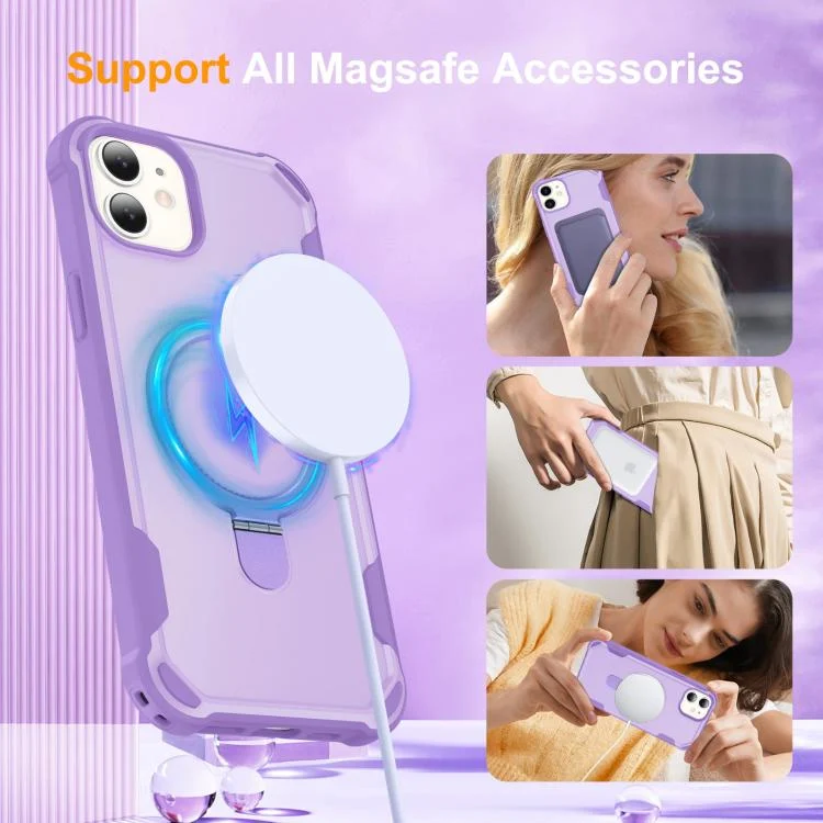 SYA002840002A_4.webp Yingcai Gears MagSafe Holder Shockproof Phone Case, For iPhone 12, For iPhone 12 Pro Max, For iPhone 12 Pro, For iPhone 11 - Image 5