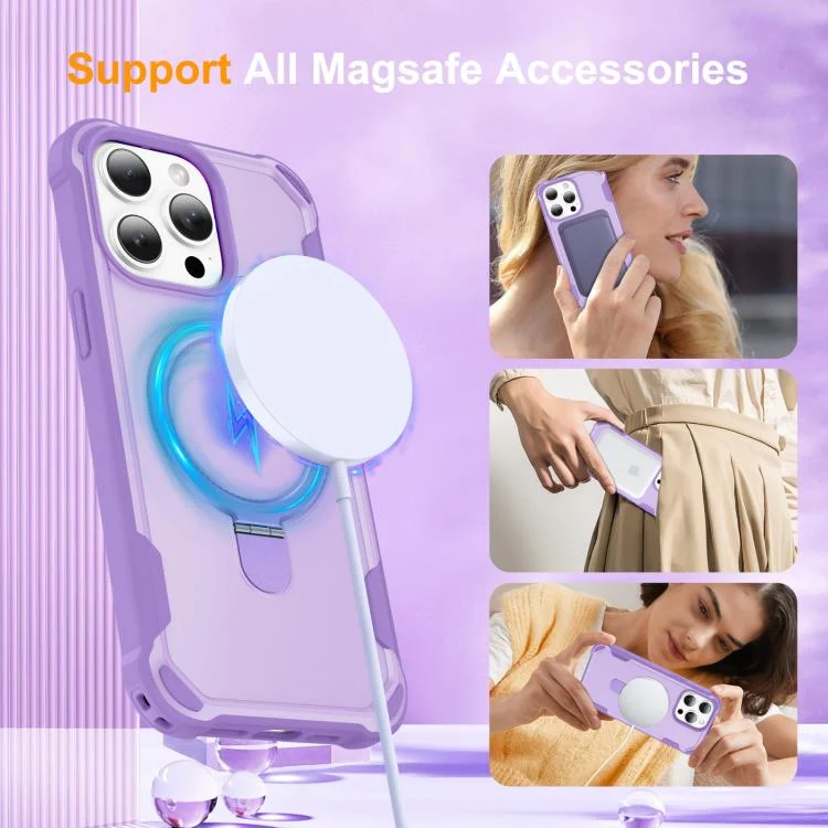 SYA002840011A_4.webp Yingcai Gears MagSafe Holder Shockproof Phone Case, For iPhone 14 Pro Max, For iPhone 13 Pro Max, For iPhone 13 Pro, For iPhone 13 - Image 5