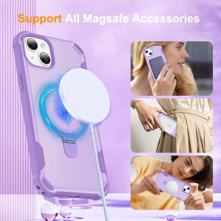 SYA002840012A_4.webp Yingcai Gears MagSafe Holder Shockproof Phone Case, For iPhone 15, For iPhone 14 Plus, For iPhone 14, For iPhone 14 Pro - Image 5