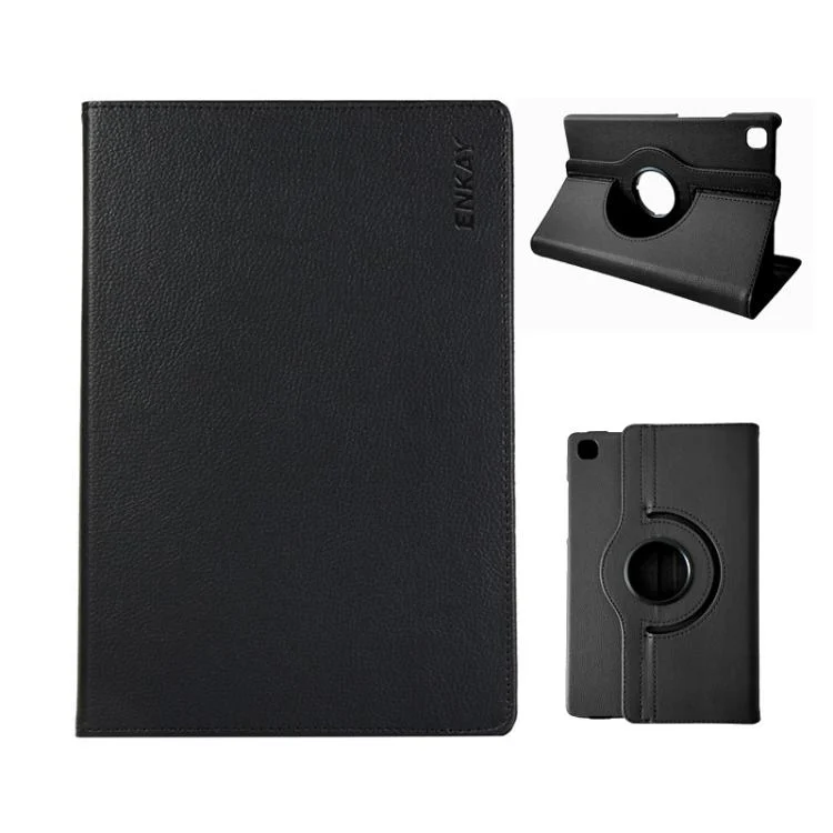 ENKAY 360 Degree Rotation Litchi Leather Smart Tablet Case, For Samsung Galaxy Tab A7 Lite 8.7, For Samsung Galaxy Tab S10 FE / S9 FE / S9