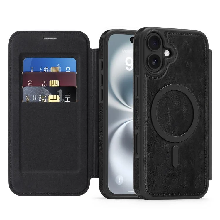 Linton MagSafe Leather Phone Case, For iPhone 16 Plus, For iPhone 16, For iPhone 15 Pro Max