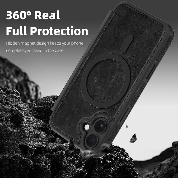 SYA002898605A_3.webp Linton MagSafe Leather Phone Case, For iPhone 16e, For iPhone 16 Pro Max, For iPhone 16 Pro - Image 4