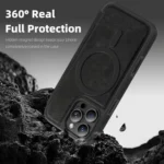 Linton MagSafe Leather Phone Case, For iPhone 12 Pro, For iPhone 11 Pro Max, For iPhone 11 - Image 4