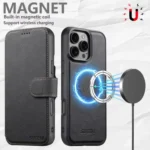 Suteni Q05 2-in-1 Multi-function MagSafe Wallet Litchi Leather Phone Case, For iPhone 16 Pro Max, For iPhone 16 Pro, For iPhone 16 Plus, For iPhone 16, For iPhone 15 Pro Max, For iPhone 15 Pro... - Image 4