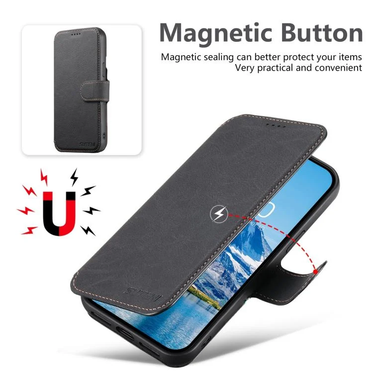 SYA002902410A_3.webp Suteni Q05 2-in-1 Multi-function MagSafe Wallet Litchi Leather Phone Case, For iPhone 14 Pro, For iPhone 14 Pro Max, For iPhone 13 Pro Max, For iPhone 13 Pro, For iPhone 13 - Image 6