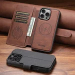 Suteni Q05 2-in-1 Multi-function MagSafe Wallet Litchi Leather Phone Case, For iPhone 14 Pro, For iPhone 14 Pro Max, For iPhone 13 Pro Max, For iPhone 13 Pro, For iPhone 13 - Image 2
