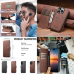Suteni Q05 2-in-1 Multi-function MagSafe Wallet Litchi Leather Phone Case, For iPhone 14 Pro, For iPhone 14 Pro Max, For iPhone 13 Pro Max, For iPhone 13 Pro, For iPhone 13 - Image 3