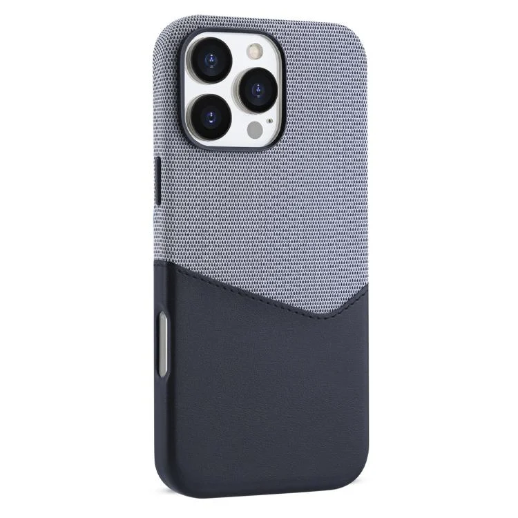 Kalebol Cloth Textue Stitching Card Slot Magnetic Phone Case, For iPhone 16 Pro Max, For iPhone 16 Pro, For iPhone 16 Plus