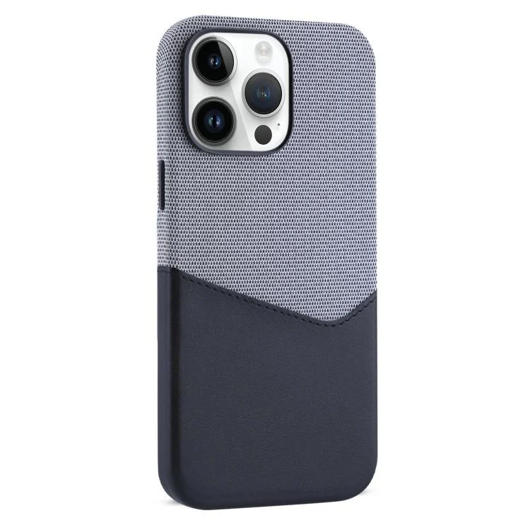 Kalebol Cloth Textue Stitching Card Slot Magnetic Phone Case, For iPhone 14 Pro, For iPhone 14 Pro Max, For iPhone 13 Pro Max