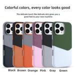 Kalebol Cloth Textue Stitching Card Slot Magnetic Phone Case, For iPhone 13 Pro, For iPhone 13, For iPhone 12 - Image 2