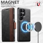 Suteni Q07 2-in-1 Multi-function Detachable Wallet MagSafe Phone Case, For Samsung Galaxy S25 Ultra 5G, For Samsung Galaxy S24 Ultra 5G, For Samsung Galaxy S23 Ultra 5G... - Image 4