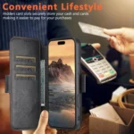 Suteni Q06 2-in-1 Multi-function Detachable Wallet MagSafe Phone Case, For iPhone 16 Pro Max, For iPhone 16 Pro, For iPhone 16 Plus, For iPhone 16, For iPhone 15 Pro Max, For iPhone 15 Pro - Image 7