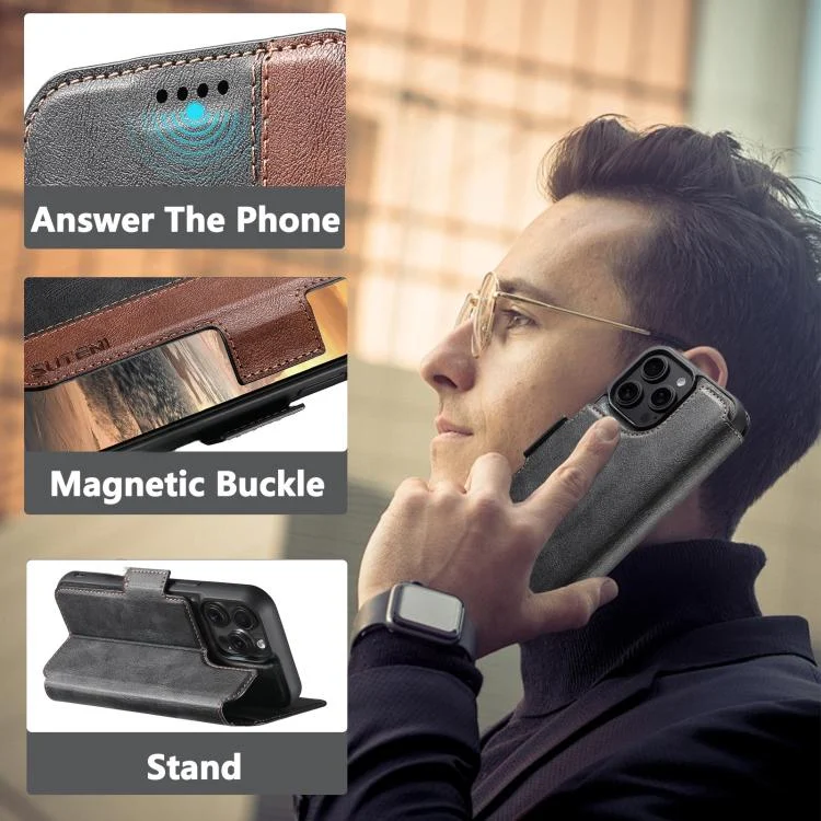 SYA002915207A_3.webp Suteni Q07 2-in-1 Multi-function Detachable Wallet MagSafe Phone Case, For iPhone 15 Plus, For iPhone 15, For iPhone 14 Plus, For iPhone 14, For iPhone 14 Pro, For iPhone 14 Pro Max - Image 6