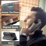 Suteni Q07 2-in-1 Multi-function Detachable Wallet MagSafe Phone Case, For iPhone 13 Pro Max, For iPhone 13 Pro, For iPhone 13, For iPhone 12, For iPhone 12 Pro Max, For iPhone 12 Pro - Image 6