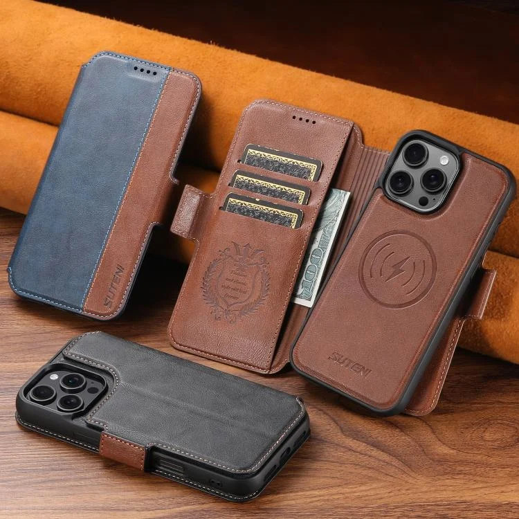 SYA0029152_B2.webp Suteni Q07 2-in-1 Multi-function Detachable Wallet MagSafe Phone Case, For iPhone 13 Pro Max, For iPhone 13 Pro, For iPhone 13, For iPhone 12, For iPhone 12 Pro Max, For iPhone 12 Pro - Image 3