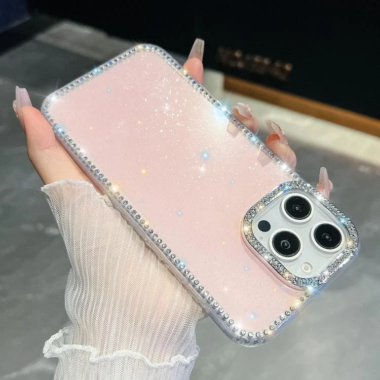 Rhinestone Glitter TPU 4-corners Anti-fall Phone Case, For iPhone 13 Pro Max, For iPhone 13 Pro, For iPhone 13