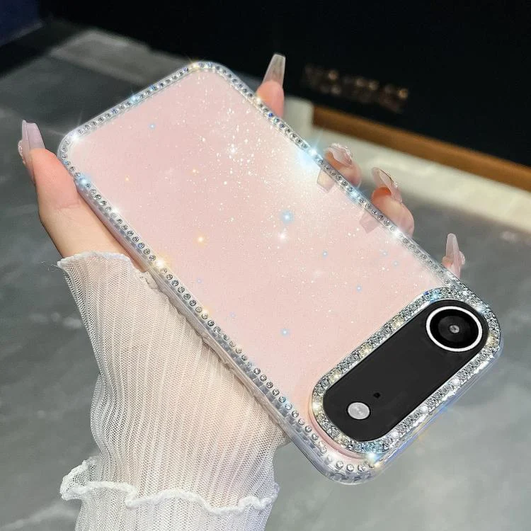 Rhinestone Glitter TPU 4-corners Anti-fall Phone Case, For iPhone 17 Air, For iPhone 16e, For iPhone 16 Pro Max