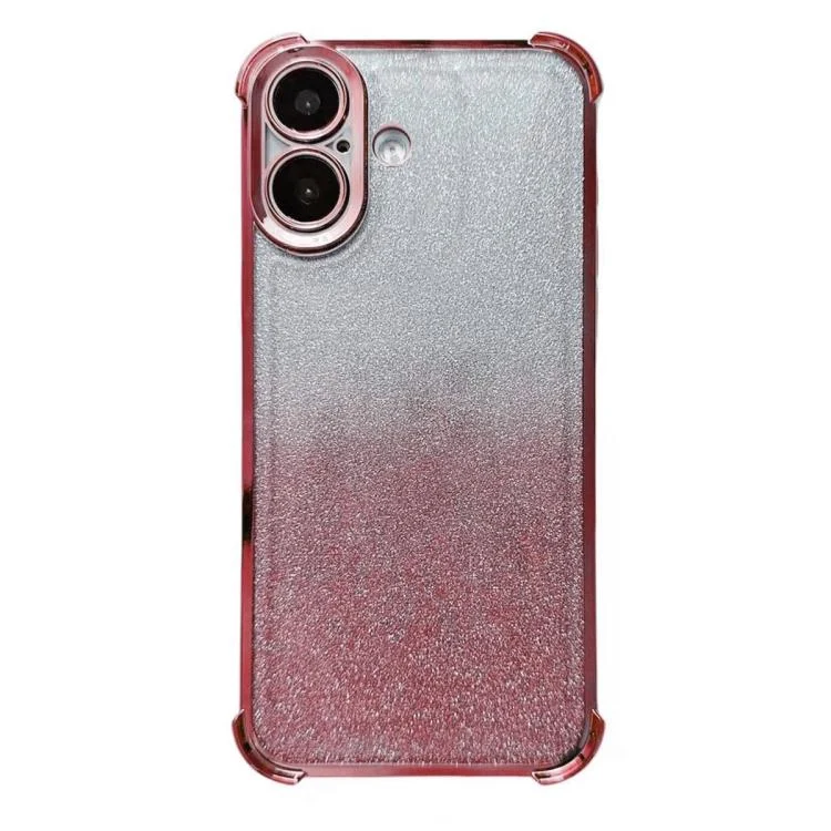Electrpolated Glitter Four-corner Shockproof Space TPU Phone Case, For iPhone 16