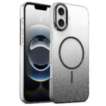 Gold Diamond Glitter Gradient MagSafe Shockproof Phone Case, For iPhone 16e, For iPhone 16 Pro Max, For iPhone 16 Pro, For iPhone 16 Plus