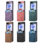 Retro Leather Ring Vertical Flip Wallet Phone Case, For Samsung Galaxy Z Flip7 5G, For Samsung Galaxy Z Flip6 / Flip7 FE, For Samsung Galaxy Z Flip5 5G - Image 2