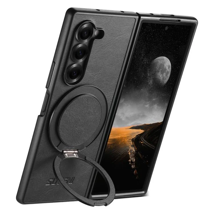 Suteni G3 Oil Wax 360 Rotation Holder MagSafe Back Phone Case, For Samsung Galaxy Z Fold7 5G, For Samsung Galaxy Z Flip7 5G, For Samsung Galaxy Z Flip6 / Flip7 FE, For Samsung Galaxy Z Fold6...