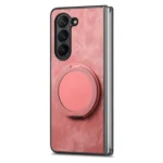Retro Leather Rotation Round Holder Phone Case, For Samsung Galaxy Z Fold7, For Samsung Galaxy Z Fold6, For Samsung Galaxy Z Fold5 - Image 3