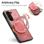 Retro Leather Rotation Round Holder Phone Case, For Samsung Galaxy Z Fold7, For Samsung Galaxy Z Fold6, For Samsung Galaxy Z Fold5 - Image 5