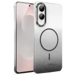 Gold Diamond Glitter Gradient MagSafe Shockproof Phone Case, For Samsung Galaxy S25 Edge 5G, For Samsung Galaxy A56 5G, For Samsung Galaxy A26 5G, For Samsung Galaxy A36 5G