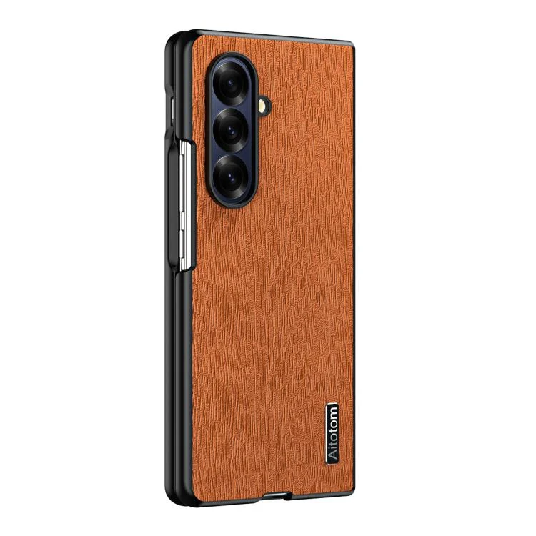 Tree Bark Leather Shockproof Phone Case, For Samsung Galaxy Z Fold7 5G, For Samsung Galaxy Z Flip7 5G
