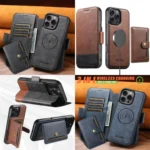 Suteni Q06S1 3-in-1 Splicing Detachable Wallet MagSafe Leather Phone Case, For iPhone 16 Pro Max, For iPhone 16 Pro, For iPhone 16 Plus, For iPhone 16, For iPhone 15 Pro Max, For iPhone 15 Pro - Image 2