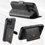 Suteni Q07S1 3-in-1 Detachable Wallet MagSafe Splicing Leather Phone Case, For iPhone 16 Pro Max, For iPhone 16 Pro, For iPhone 16 Plus, For iPhone 16, For iPhone 15 Pro Max, For iPhone 15 Pro - Image 4