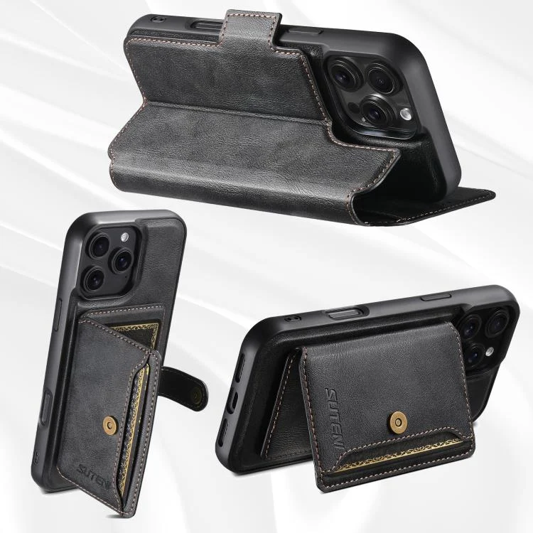 SYA002985101A_2.webp Suteni Q07S1 3-in-1 Detachable Wallet MagSafe Splicing Leather Phone Case, For iPhone 16 Pro Max, For iPhone 16 Pro, For iPhone 16 Plus, For iPhone 16, For iPhone 15 Pro Max, For iPhone 15 Pro - Image 4