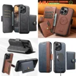 Suteni Q07S1 3-in-1 Detachable Wallet MagSafe Splicing Leather Phone Case, For iPhone 16 Pro Max, For iPhone 16 Pro, For iPhone 16 Plus, For iPhone 16, For iPhone 15 Pro Max, For iPhone 15 Pro - Image 2