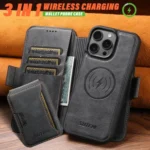 Suteni Q06S3 3-in-1 Splicing Detachable Vertical Flip Wallet MagSafe Leather Phone Case, For iPhone 13 Pro Max, For iPhone 13 Pro, For iPhone 13, For iPhone 12, For iPhone 12 Pro Max... - Image 5