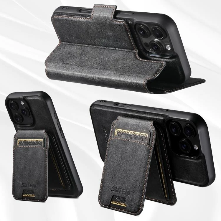 SYA002987507A_2.webp Suteni Q07S2 3-in-1 Detachable Vertical Flip Wallet MagSafe Splicing Leather Phone Case, For iPhone 15 Plus, For iPhone 15, For iPhone 14 Plus, For iPhone 14, For iPhone 14 Pro, For iPhone 14 Pro Max - Image 4