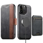 Suteni Q07S2 3-in-1 Detachable Vertical Flip Wallet MagSafe Splicing Leather Phone Case, For iPhone 13 Pro Max, For iPhone 13 Pro, For iPhone 13, For iPhone 12, For iPhone 12 Pro Max...