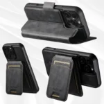 Suteni Q07S2 3-in-1 Detachable Vertical Flip Wallet MagSafe Splicing Leather Phone Case, For iPhone 13 Pro Max, For iPhone 13 Pro, For iPhone 13, For iPhone 12, For iPhone 12 Pro Max... - Image 4