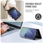 CaseMe C22 Card Slots Holder RFID Anti-theft Phone Case, For Samsung Galaxy Z Flip7 FE, For Samsung Galaxy Z Flip7 - Image 6