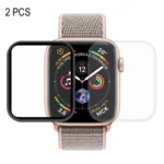 2 PCS ENKAY Hat-Prince 3D Full Screen PET + 3D Full Screen Electroplating PET Curved Heat Bending HD Screen Protector for Apple Watch Series 4 40mm