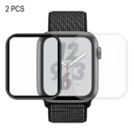 2 PCS ENKAY Hat-Prince 3D Full Screen PET + 3D Full Screen Electroplating PET Curved Heat Bending HD Screen Protector for Apple Watch Series 4 44mm