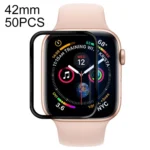 50 PCS For Apple Watch 42mm Soft PET Film Full Cover Screen Protector