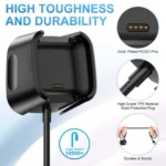For Fitbit Versa 2 Charger Charging Dock Base Stand Holder with 1m Charging Cable - Image 6
