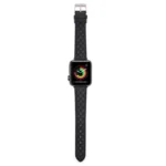 Rhombus Top Layer Cowhide Leather Watch Band For Apple Watch Ultra 49mm&Watch Ultra 2 49mm / Series 10 46mm / 9&8&7 45mm / SE 3&SE 2&6&SE&5&4 44mm / 3&2&1 42mm