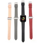 Rhombus Top Layer Cowhide Leather Watch Band For Apple Watch Ultra 49mm&Watch Ultra 2 49mm / Series 10 46mm / 9&8&7 45mm / SE 3&SE 2&6&SE&5&4 44mm / 3&2&1 42mm - Image 5