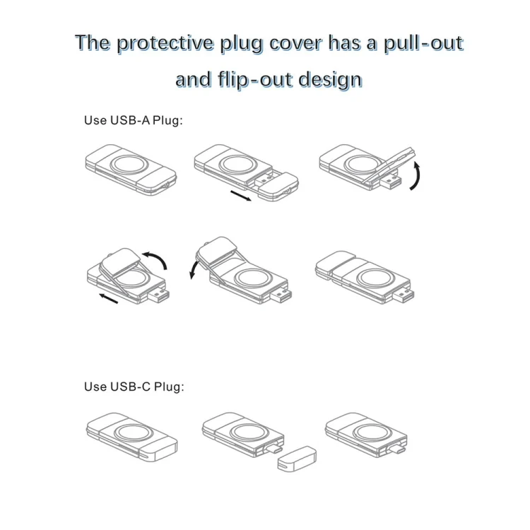 AW0482W_3.webp U8S USB / Type-C Magnetic Wireless Charger Fast Charger for Samsung Watch 3 / 4, 4 Classic, Active 1 / 2 - Image 4