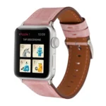 For Apple Watch Series 10 42mm / 9&8&7 41mm / SE 3&SE 2&6&SE&5&4 40mm / 3&2&1 38mm Fresh Style Genuine Leather Watch Band - Image 4