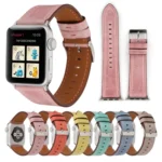 For Apple Watch Series 10 42mm / 9&8&7 41mm / SE 3&SE 2&6&SE&5&4 40mm / 3&2&1 38mm Fresh Style Genuine Leather Watch Band - Image 2